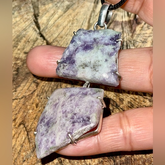Large Purple Lepidolite Pendant 3” - Picture 3 of 14
